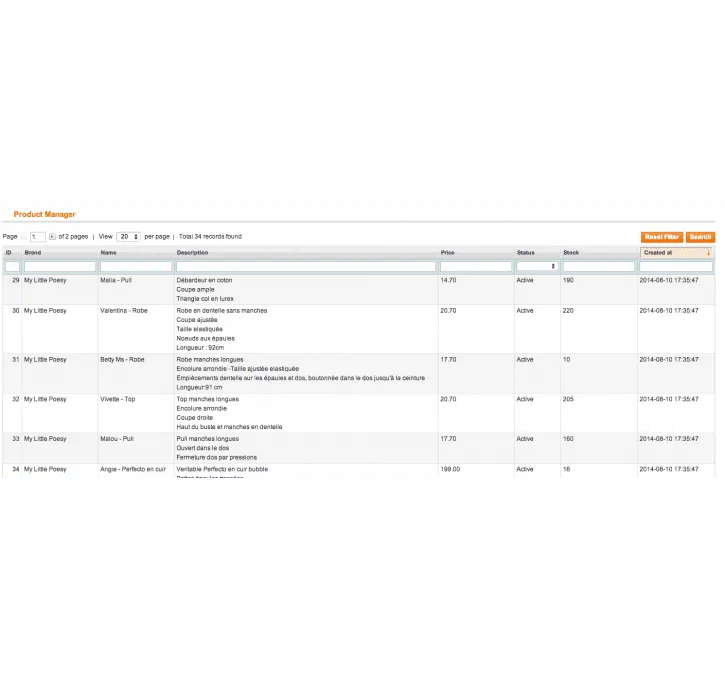 Synchronisation d'une marketplace sous magento — capture 4
