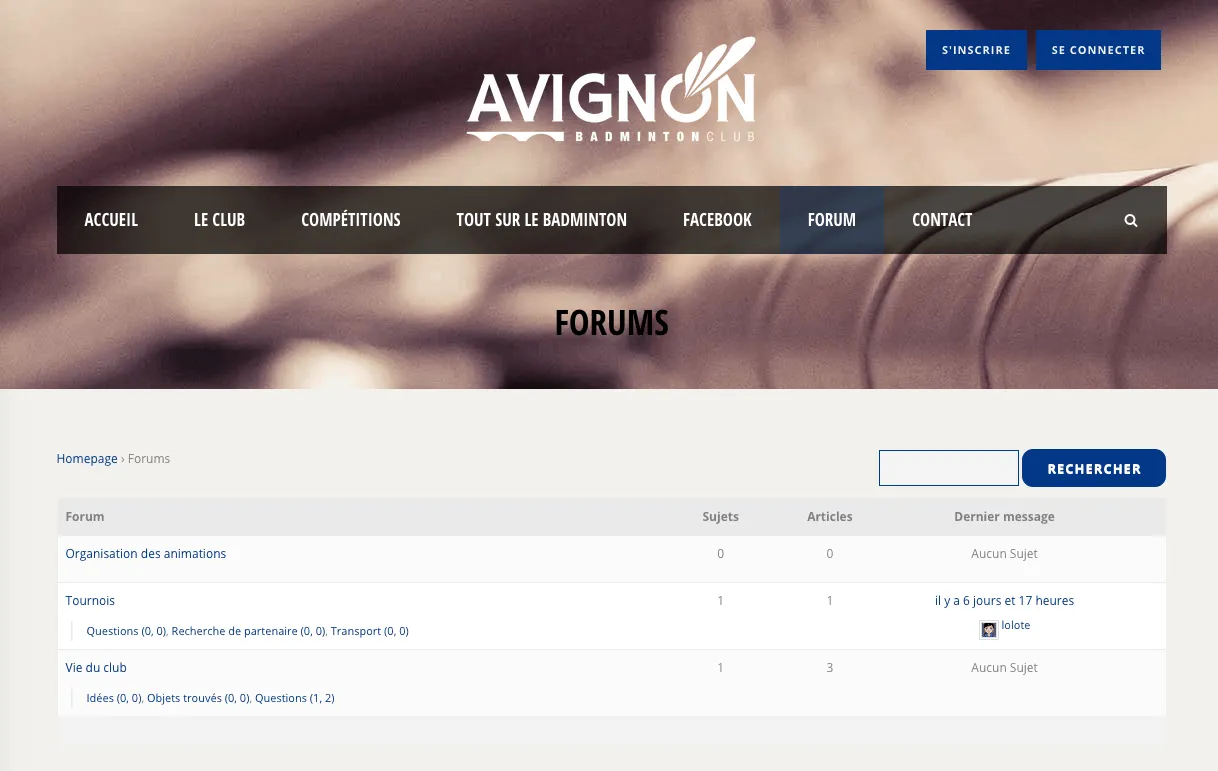 Avignon badminton club — capture 2