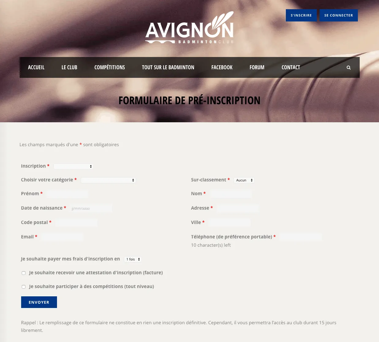 Avignon badminton club — capture 4