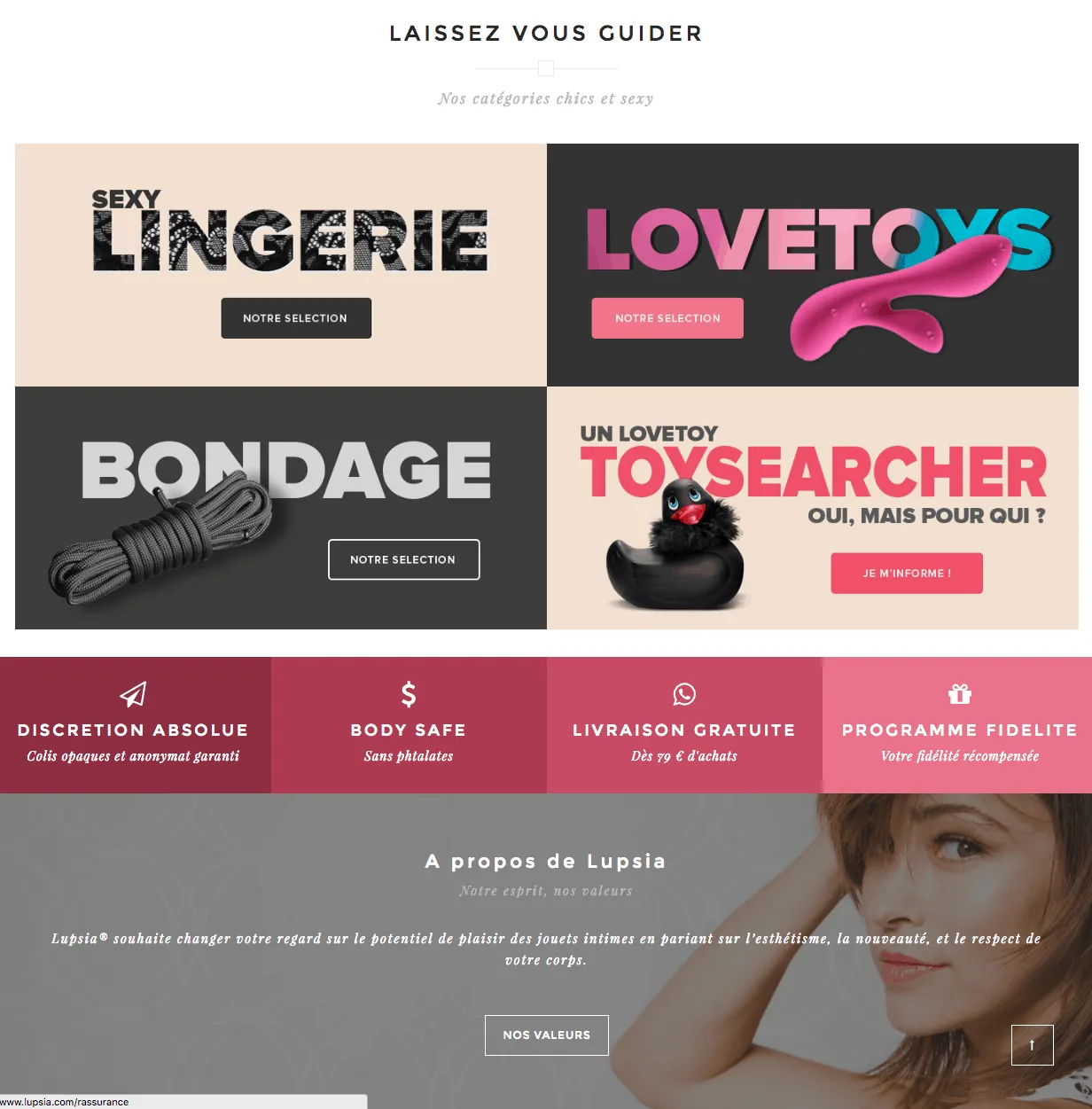 Lupsia.com - Site ecommerce magento de charme — capture 2