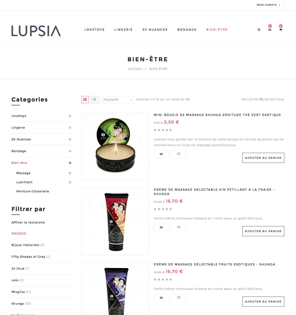 Lupsia.com - Site ecommerce magento de charme — capture 5