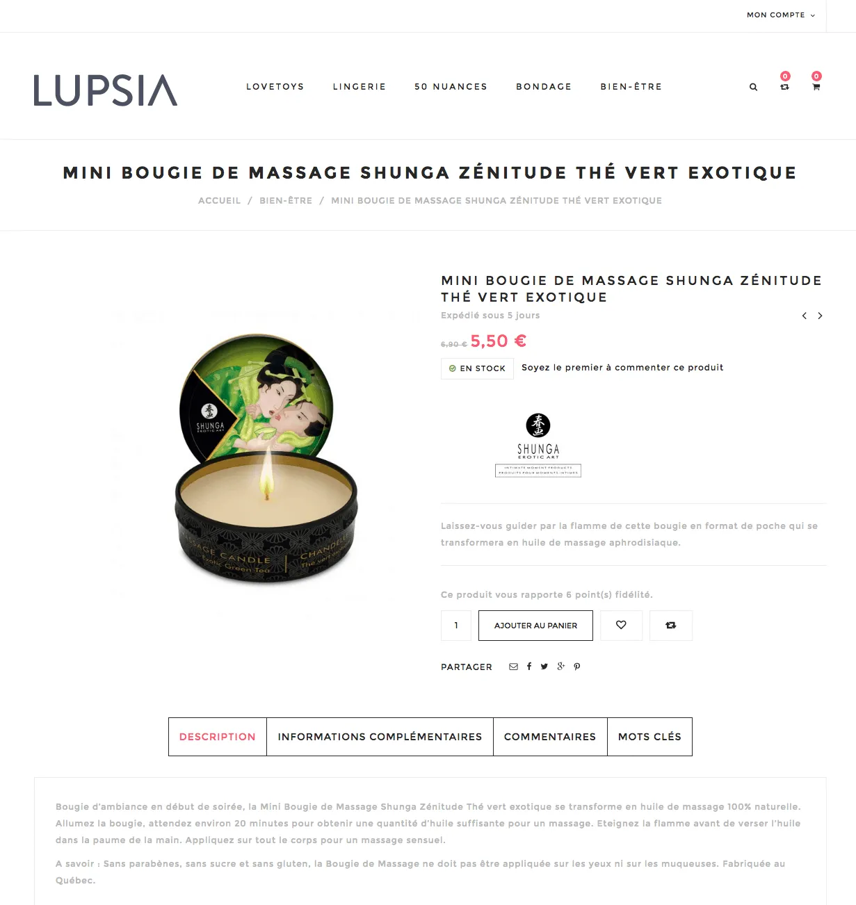 Lupsia.com - Site ecommerce magento de charme — capture 3