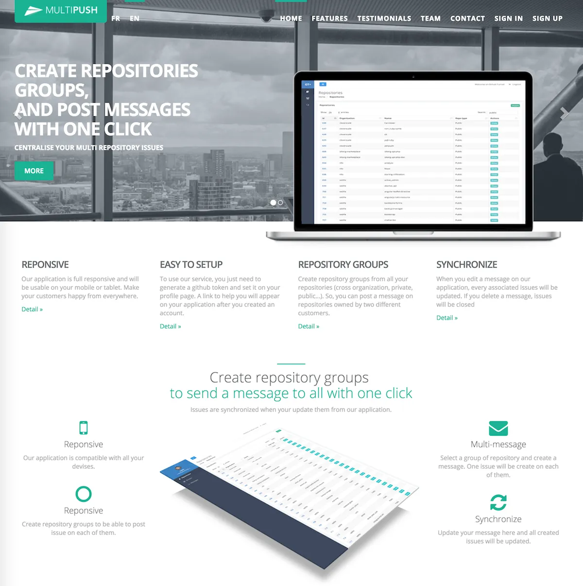 Multipush.io — Projet personnel