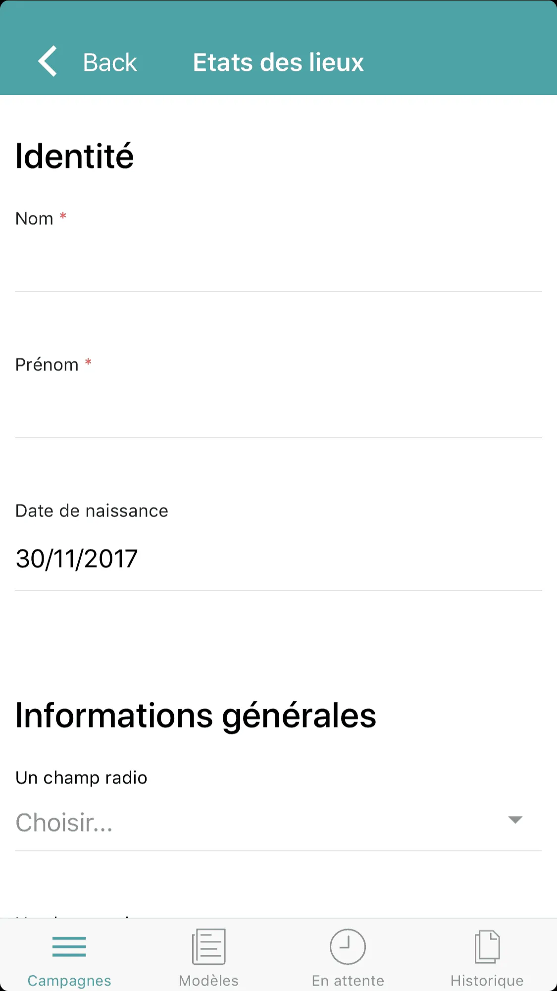 Générateur de formulaire — capture 5