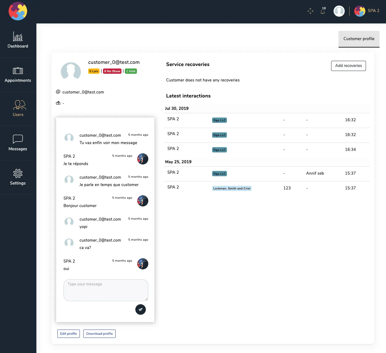 Hive tech (Application pour les hôtels) — capture 13