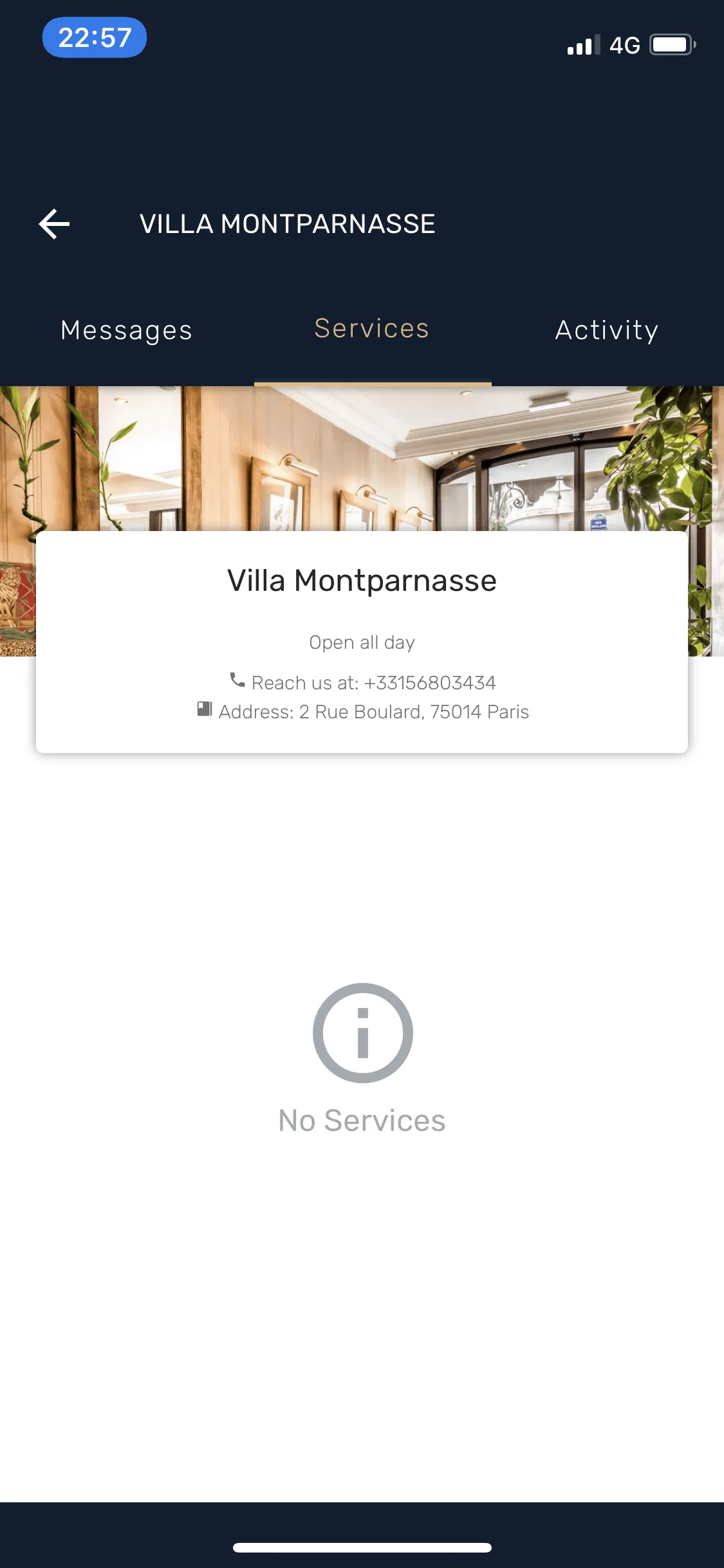Hive tech (Application pour les hôtels) — capture 5