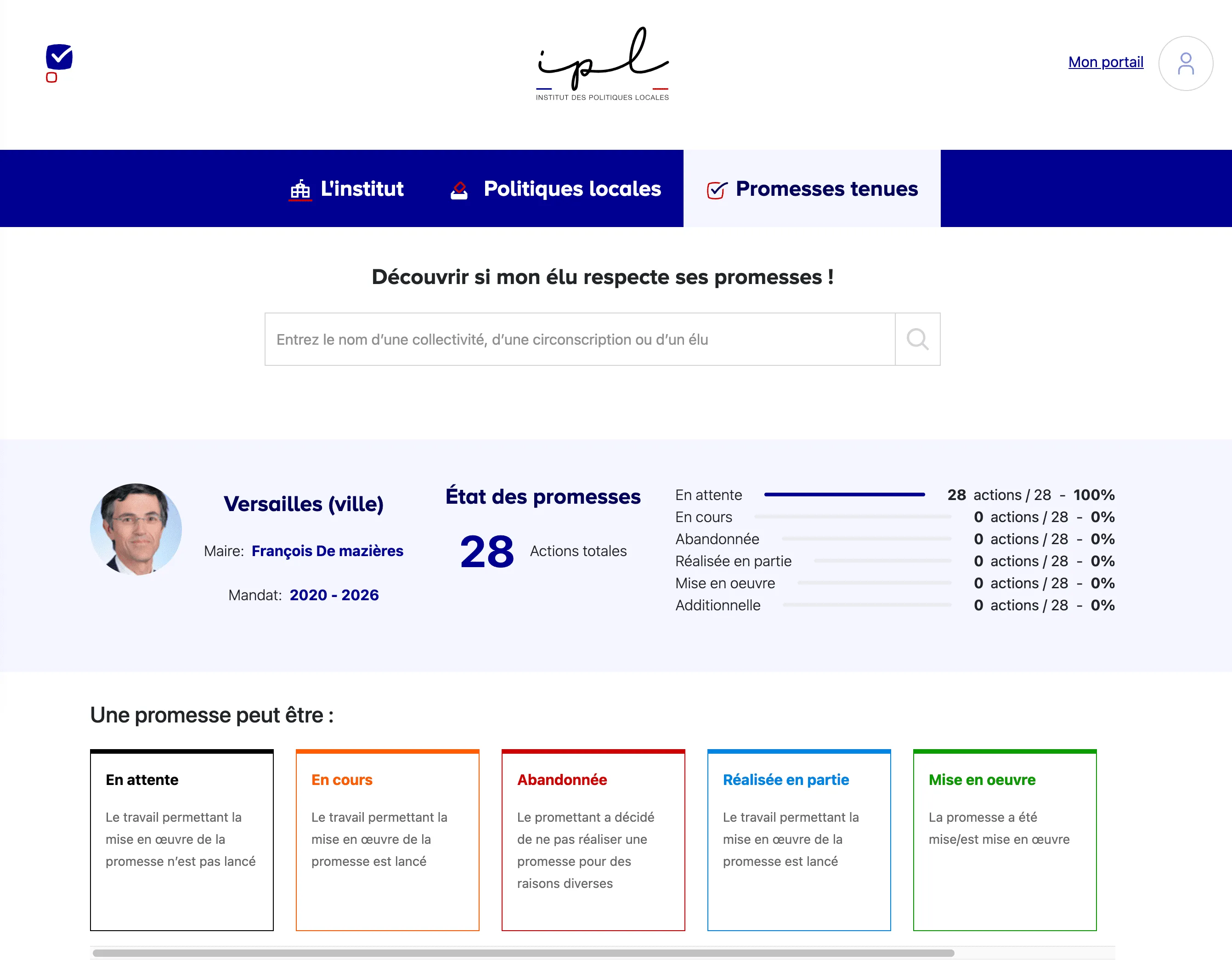 L'institut des Politiques Locales — capture 4