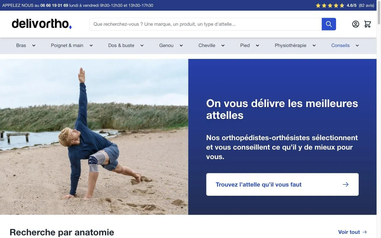 Mes-Jambes.com & Delivortho.com — Deux boutiques Hyvä sur une seule instance Magento 2 — capture 6