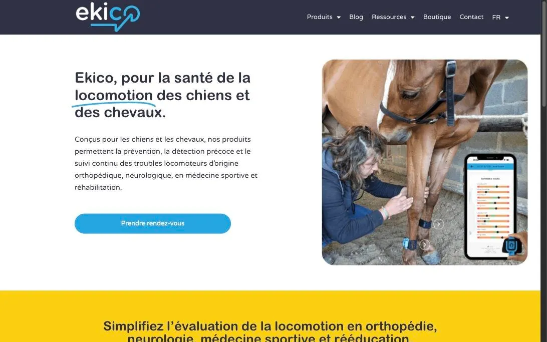 Ekico — Plateforme vétérinaire d'analyse de la locomotion en Ruby on Rails — Ekico