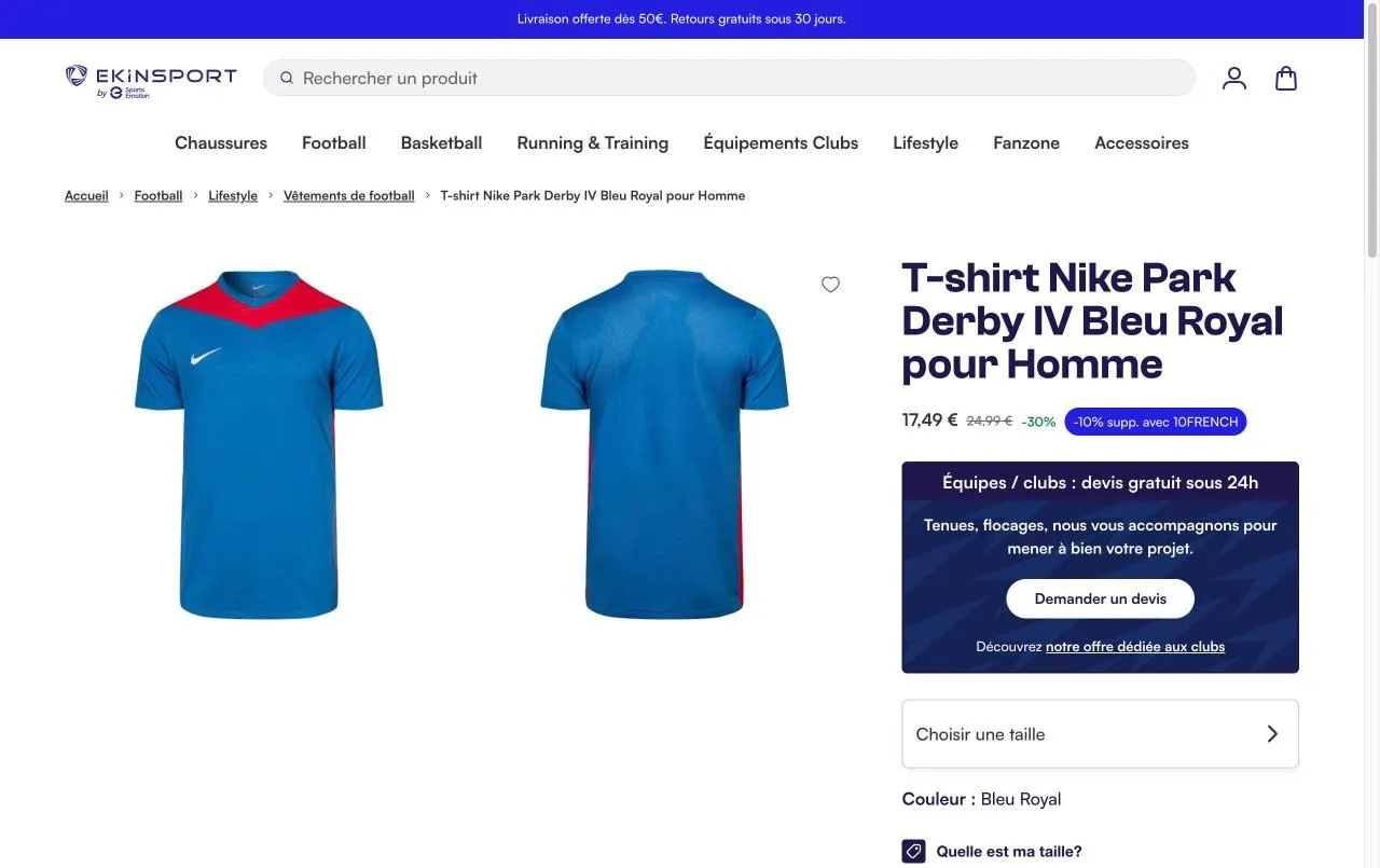 Ekinsport — Refonte Magento 2 sous Hyvä, +18 % de commandes — capture 3