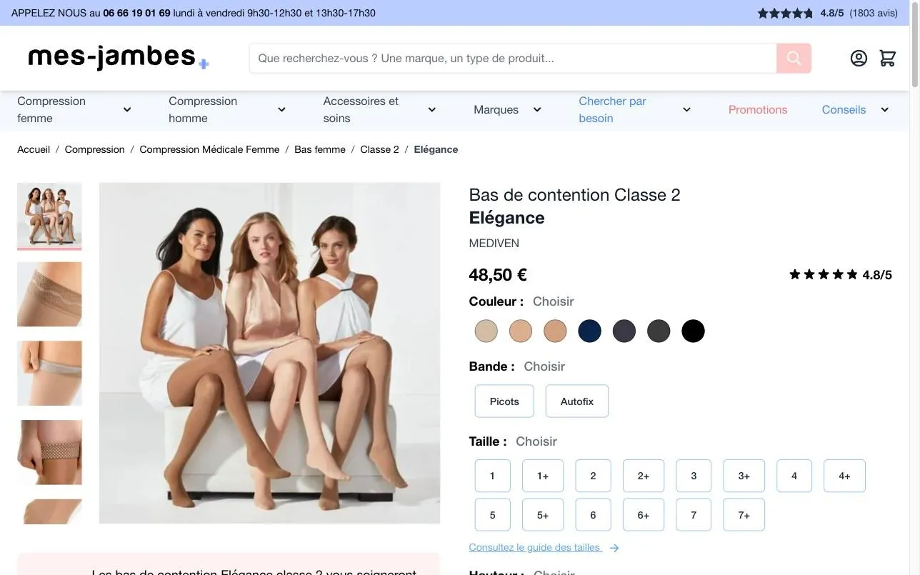 Mes-Jambes.com & Delivortho.com — Deux boutiques Hyvä sur une seule instance Magento 2 — capture 3