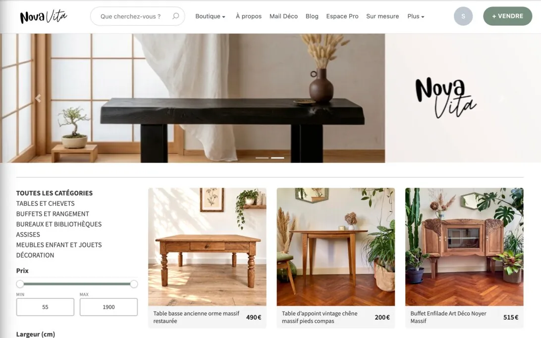 Nova Vita — Marketplace Ruby on Rails et livraison de meubles avec Cocolis — Nova Vita